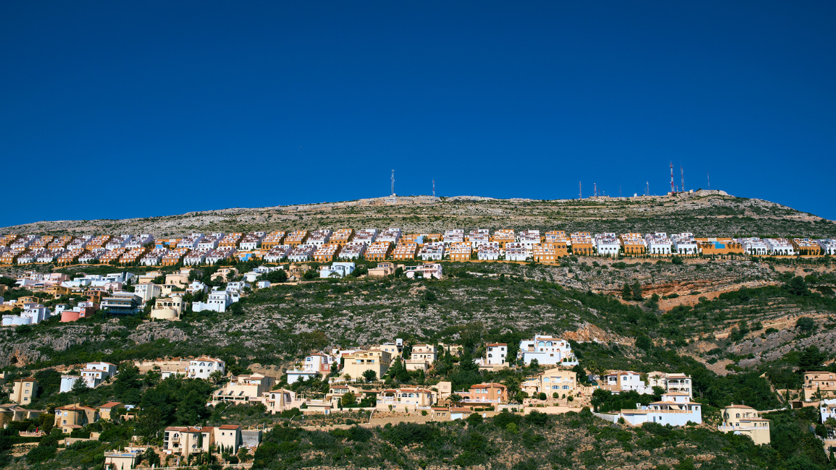 Aerial view of Benitachell cliffs